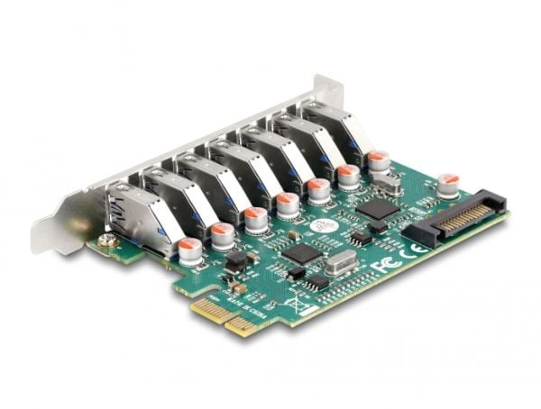 Delock PCI Express x1-kort till 7 x extern USB 5 Gbps Type-A-uttag