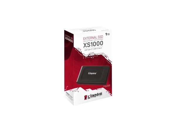 Kingston XS1000 - SSD - 1 TB - ekstern (bærbar) - USB 3.2 Gen 2 (USB-C kontakt)