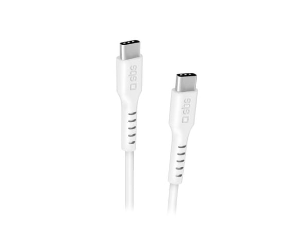 SBS TECABLETCC2MW, 2 m, USB C, USB C, USB 2.0, 480 Mbit/s, Hvit