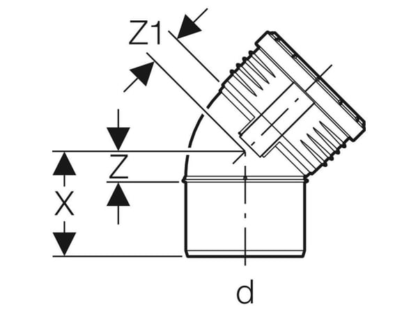 Geberit 390.422.14.1, 45°, 24 mm