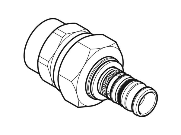 Geberit 602.595.00.5, Slangekontakt, 1/2"
