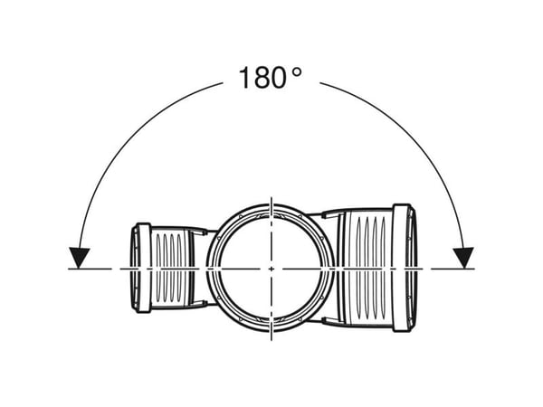 Geberit Silent grenrør 87,5° 110/110mm, mf, Sort, PP