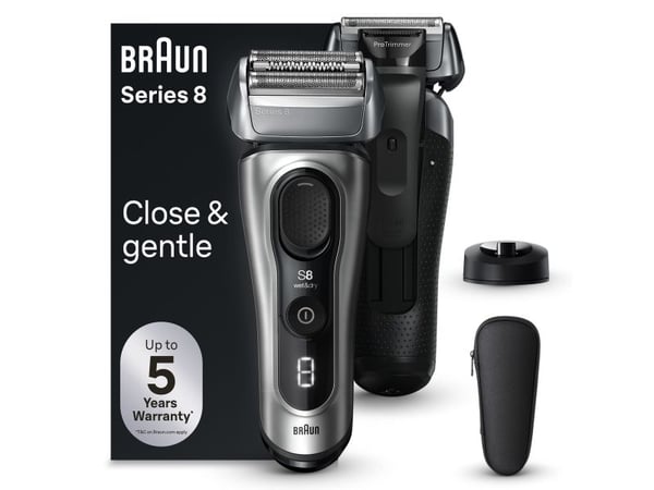 Braun Series 8 8517s våt &amp; torr Galvano Silver