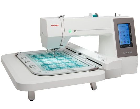 Janome Memory Craft 550E, Hvit, Automatisk symaskin, Sying, LCD, Berøringskontroll, USB