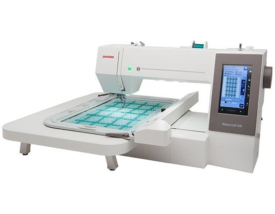 Janome Memory Craft 550E, Hvit, Automatisk symaskin, Sying, LCD, Berøringskontroll, USB