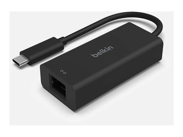 Belkin CONNECT - Nettverksadapter - USB-C - 10M/100M/1G/2,5 Gigabit Ethernet - svart