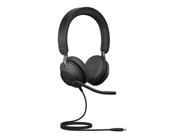 Jabra Evolve2 40 UC Stereo - Hodesett - on-ear - kablet - USB-C - lydisolerende