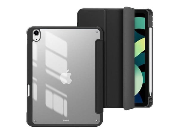 eSTUFF NEW YORK Mirror - Lommebok for nettbrett - termoplast-polyuretan (TPU), polykarbonat, polyuretan - svart/klar - for Apple 10.9-inch iPad Air...