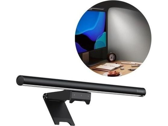 Baseus i-wok2 LED-lampe for skjermbelysning på skrivebord - svart (DGIW000101)