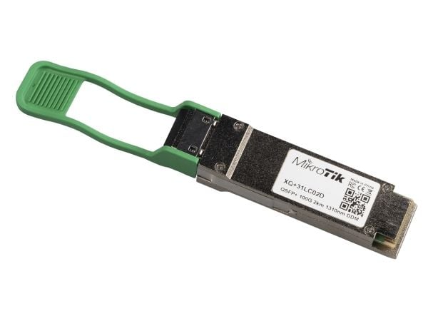MikroTik - QSFP28-sender-/mottakerenhet - 100GbE - LC/UPC-enkeltmodus - opp til 2 km - 1271-1331 nm