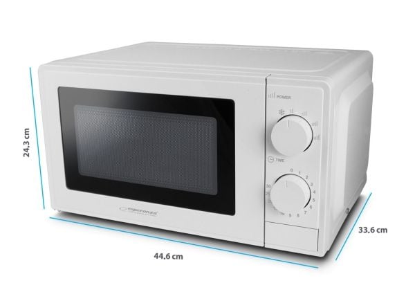 Esperanza ESTOFADO, Benkeplate, Solo mikrobølge ovn, 20 l, 700 W, Rotasjon, Hvit