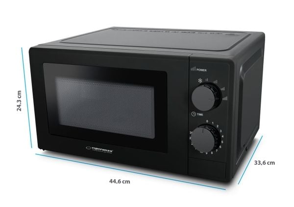 Esperanza ESTOFADO, Bänkdiskmaskin, Enbart mikrovågsugn, 20 l, 700 W, Rotations-, Svart