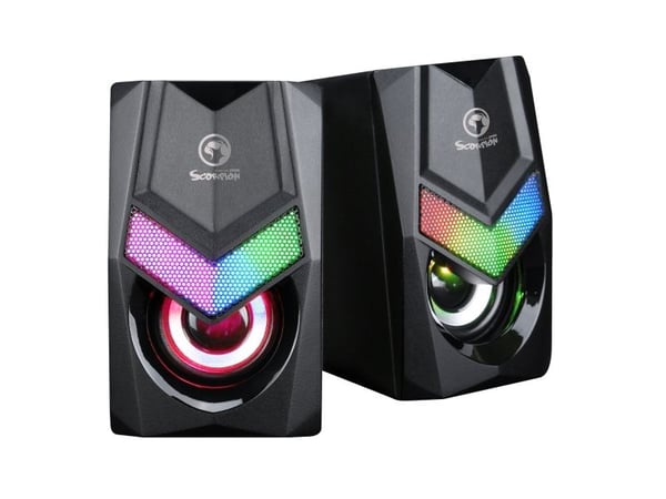 Datamaskinhøyttalere Marvo SG-118 multimediehøyttalere LED / 6W / RGB Datamaskinhøyttalere Marvo SG-118 multimediehøyttalere LED / 6W / RGB