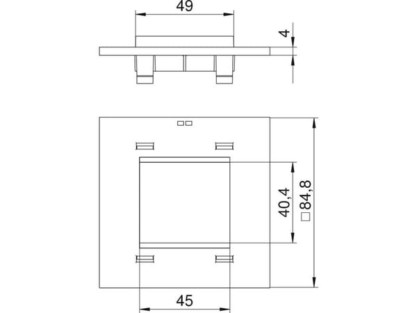 OBO Bettermann täckplatta T8NL/P45 (7408474)