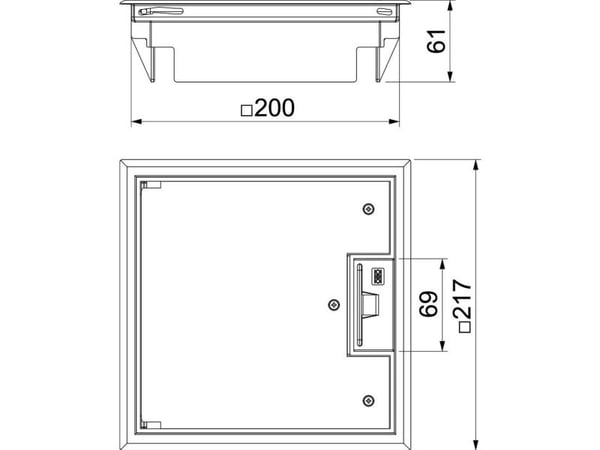 OBO Bettermann GES4U huoltopistorasia 30706A6 raudanharmaa (7405196)