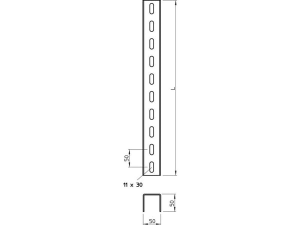 OBO Bettermann U-stag 400 x 50 x 50 mm transparent 1 st