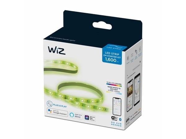 WiZ Starter kit - Lysslynge - LED - 20 W - 16 millioner farger / varmhvitt til dagslys - 2700-6500 K - 2 m - hvit