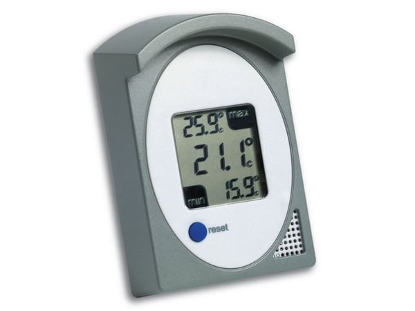TFA-Dostmann 30.1017.10, Elektronisk väderstation, Inomhus / utomhus, Digital, Grå, Plast, Vägg