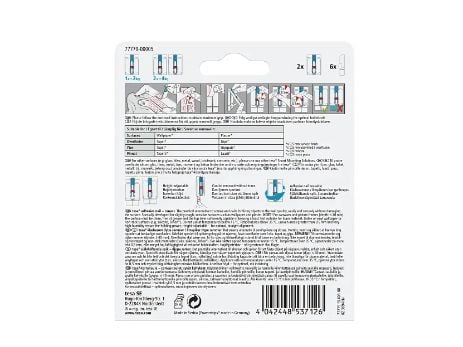 TESA 77779-00500-00, Innendørs, Bildekrok, Hvit, 2 kg, Malt vegg, Gips, Rektangel