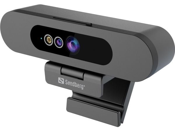 Sandberg Face Scan Webcam, 2 MP, 1920 x 1080 pikseliä, Full HD, 30 fps, 640x480@30fps, 1280x720@30fps, 1920x1080@30fps, 80°