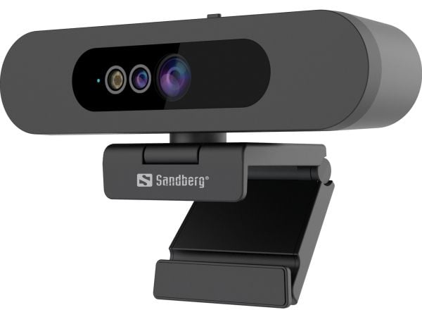 Sandberg Face Scan Webcam, 2 MP, 1920 x 1080 pikseliä, Full HD, 30 fps, 640x480@30fps, 1280x720@30fps, 1920x1080@30fps, 80°