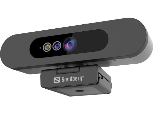 Sandberg Face Scan Webcam, 2 MP, 1920 x 1080 pikseliä, Full HD, 30 fps, 640x480@30fps, 1280x720@30fps, 1920x1080@30fps, 80°