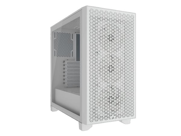 CORSAIR 3000D RGB AIRFLOW - Mid tower - utvidet ATX (E-ATX) - sidepanel med vindu (herdet glass) - ingen strømforsyning (ATX) - hvit - USB/lyd