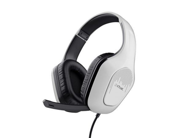 Trust GXT 415PS Zirox - Hodesett - full størrelse - kablet - 3,5 mm jakk - hvit