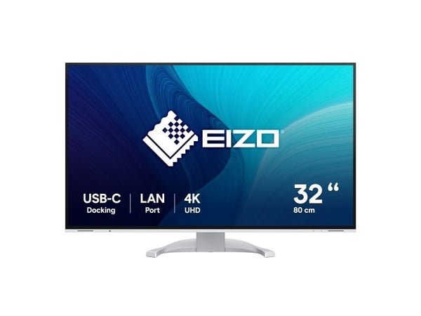 EIZO FlexScan EV3240X - Med FlexStand - LED-skjerm - 32" (31.5" synlig) - 3840 x 2160 4K - IPS - 350 cd/m² - 2000:1 - 5 ms - 2xHDMI, DisplayPort, U...