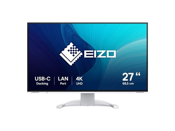 EIZO FlexScan EV2740X - Med FlexStand - LED-skjerm - 27" - 3840 x 2160 4K - IPS - 350 cd/m² - 2000:1 - 5 ms - HDMI, DisplayPort, USB-C - høyttalere...