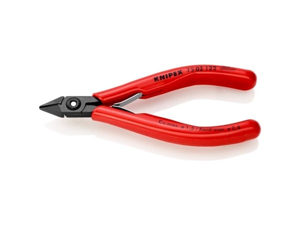 Knipex KP-7502125, Hånd kabelkutter, Rød, Plast, Stål, Rød, 62 HRC, 1,4 cm