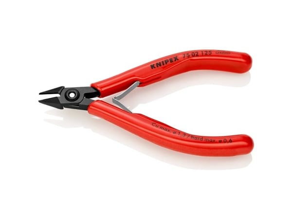 Knipex KP-7502125, Hånd kabelkutter, Rød, Plast, Stål, Rød, 62 HRC, 1,4 cm