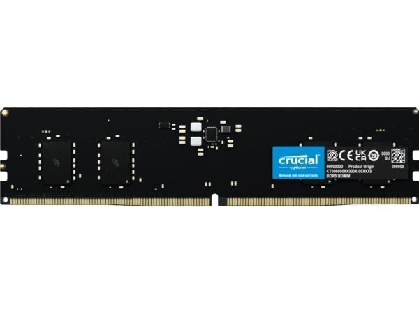 Crucial - DDR5 - modul - 8 GB - DIMM 288-pin - 5600 MT/s / PC5-44800 - CL46 - 1.1 V - ikke-bufret - on-die ECC - svart