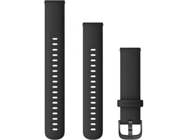 Garmin Quick Release Band - Klokkestropp for smart armbåndsur - 110 - 195 mm - svart, skifermaskinutstyr - for Forerunner 265S; Legacy Hero Series ...
