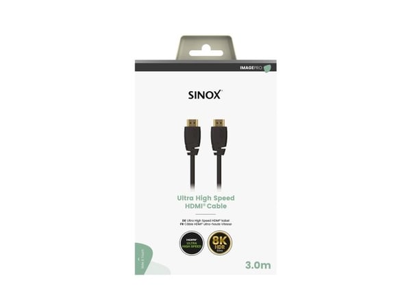 Sinox PRO HDMI™-kabel 8K60HZ+E, 3 m, svart