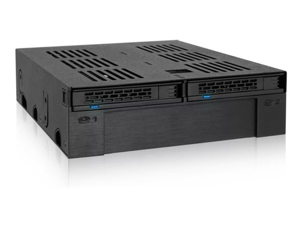 ICY Dock ExpressCage MB322SP-B - Bevegelig lagerrack - fra 5,25" til 3,5" / 2,5" - svart