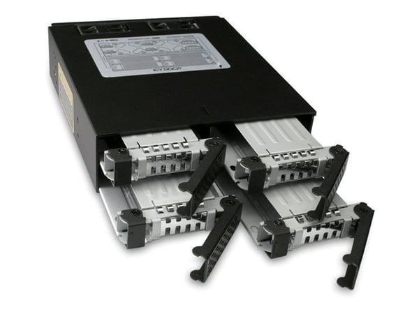 Cremax ICY Dock ToughArmor MB994SP-4SB-1 - Hus for lagringsenhet - SATA 6Gb/s - SATA 6Gb/s - matt svart