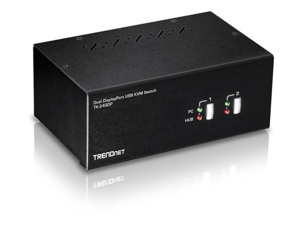 TRENDnet TK-240DP - KVM / audio / USB switch - 2 x KVM / audio / USB - 1 lokalbruger - desktop V2