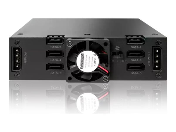 Cremax ICY Dock MB996SP-6SB - Tallennuslaitekotelo jäähdytystuulettimella - 2,5" - mattamusta