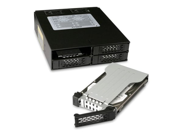 Cremax ICY Dock ToughArmor MB994SP-4SB-1 - Hus for lagringsenhet - SATA 6Gb/s - SATA 6Gb/s - matt svart