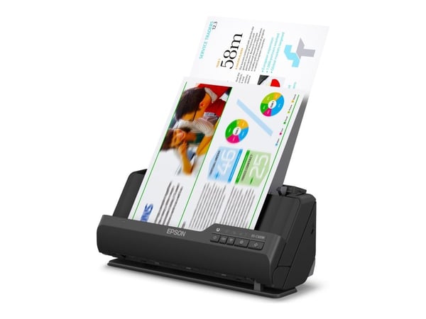 Epson ES-C320W - Arkmateskanner - Dupleks - A4/Legal - 600 dpi x 600 dpi - ADF (20 ark) - inntil 3500 skann pr. dag - USB 2.0, Wi-Fi(n)