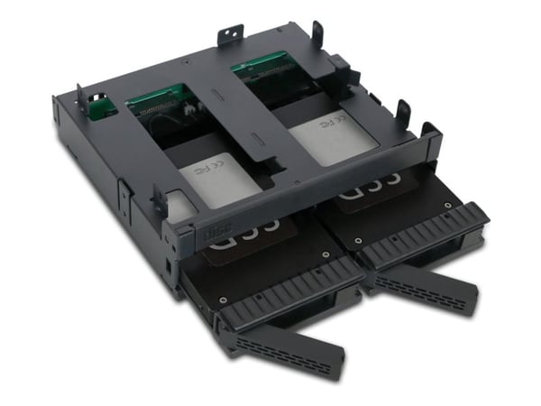 ICY Dock ExpressCage MB732SPO-B - Lagringsdrevhylse - 2.5" - 5,25" til 2 x 2,5" og 5,25" Slim Line / 5,25" Ultra Slim - svart