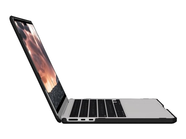 UAG Rugged Case for MacBook AIR 13.6" M2 (2022) - Clear/Black - Skallveske for bærbar - robust - svart, is