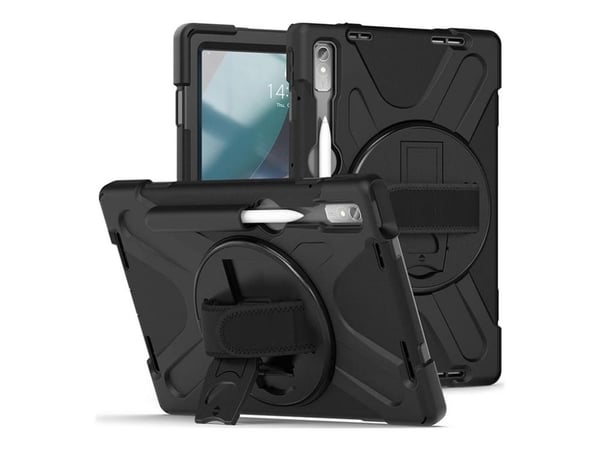 eSTUFF AUSTIN - Baksidedeksel for nettbrett - polykarbonat, silikon - svart - for Lenovo Tab P11 Pro (2nd Gen)