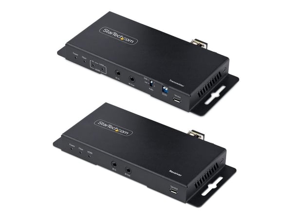 Startech 4K HDMI over Fiber Extender Kit, 4K 60Hz up to 3300ft/1km (Single Mode) or 1000ft/300m (Multimode) LC Fiber Optic, HDR/HDCP, Audio/RS232/I...