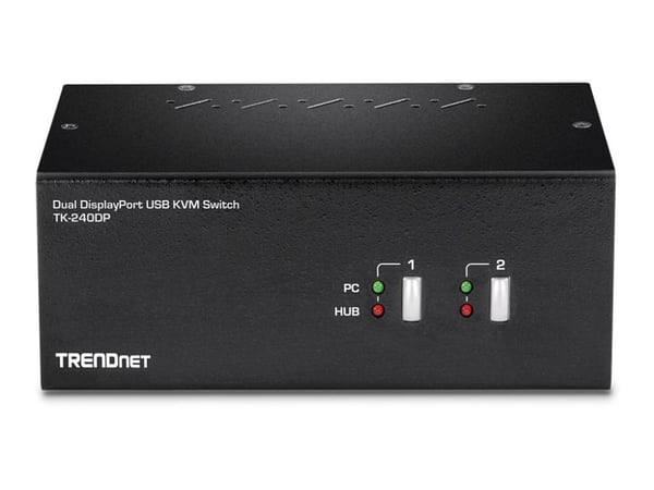 TRENDnet TK-240DP - KVM / audio / USB switch - 2 x KVM / audio / USB - 1 lokalbruger - desktop V2