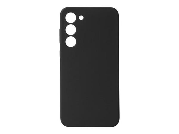 eSTUFF Madrid - Baksidedeksel for mobiltelefon - silk-touch - silikon - svart - for Samsung Galaxy S23+
