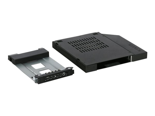 Icy Dock MB411SPO-1B, HDD-häkki, Musta, 2.5", Metalli, CE, REACH, 12,7 mm