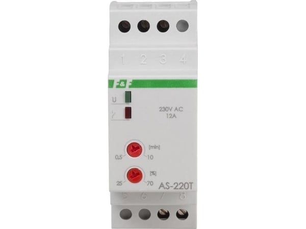 Staircase timer with the function of signaling switching off the lighting AS-220T