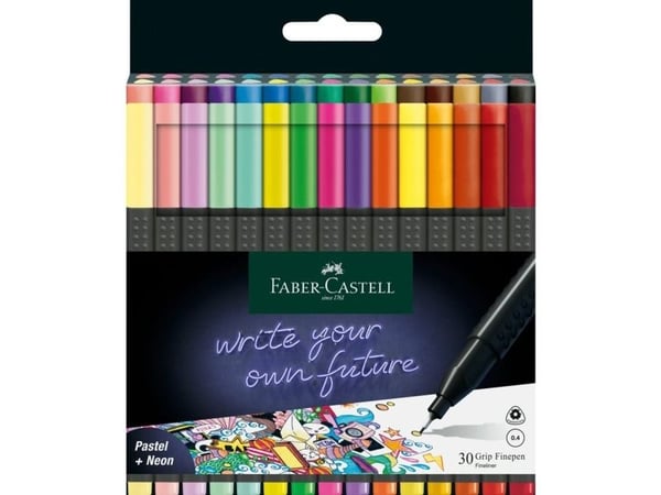 Faber-Castell 151630, Flerfarget, Flerfarget, 0,4 mm, Fint, Trekant, Matfargebasert blekk